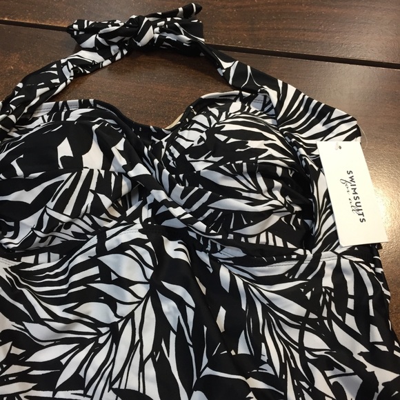 NWT Swimsuits for All Sheath Halter Swimdress One Piece Plus Size 20 - Picture 3 of 9